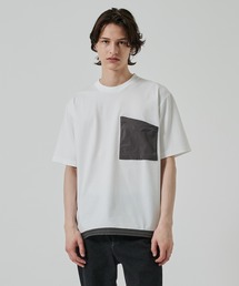 別注 DRAW CORD ZIP POCKET S/S TEE