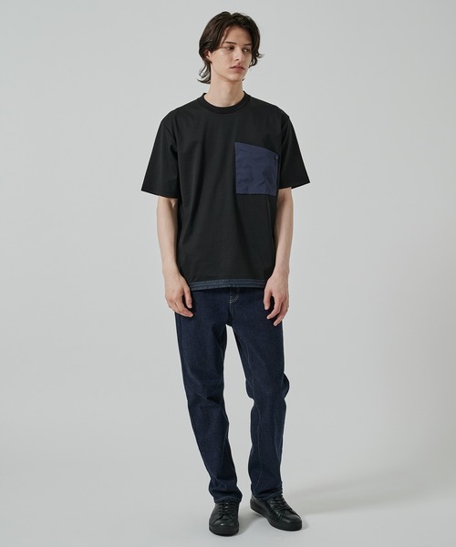 WHITE MOUNTAINEERING(ホワイトマウンテニアリング)の「別注 DRAW CORD ZIP POCKET S/S TEE(Tシャツ/カットソー・メンズ・ネイビー/ホワイト/ブラック・0/1/2/3)」の5枚目の写真
