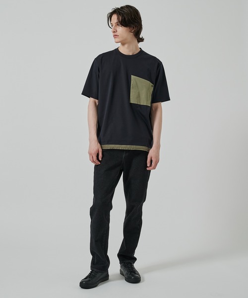 WHITE MOUNTAINEERING(ホワイトマウンテニアリング)の「別注 DRAW CORD ZIP POCKET S/S TEE(Tシャツ/カットソー・メンズ・ネイビー/ホワイト/ブラック・0/1/2/3)」の6枚目の写真