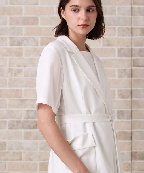 ANAYI(アナイ)の「【セットアップ対応商品】リネンライクビエラ半袖 ジャケット(その他アウター・レディース・ベージュ/ホワイト/ブラウン・36/38/34)」の12枚目の写真