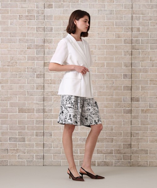 ANAYI(アナイ)の「【セットアップ対応商品】リネンライクビエラ半袖 ジャケット(その他アウター・レディース・ベージュ/ホワイト/ブラウン・36/38/34)」の14枚目の写真