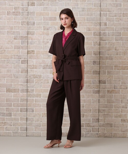 ANAYI(アナイ)の「【セットアップ対応商品】リネンライクビエラ半袖 ジャケット(その他アウター・レディース・ベージュ/ホワイト/ブラウン・36/38/34)」の18枚目の写真
