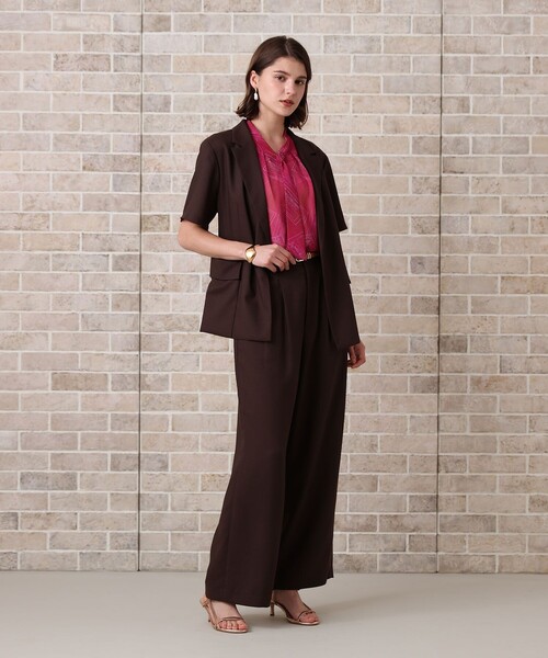 ANAYI(アナイ)の「【セットアップ対応商品】リネンライクビエラ半袖 ジャケット(その他アウター・レディース・ベージュ/ホワイト/ブラウン・36/38/34)」の19枚目の写真