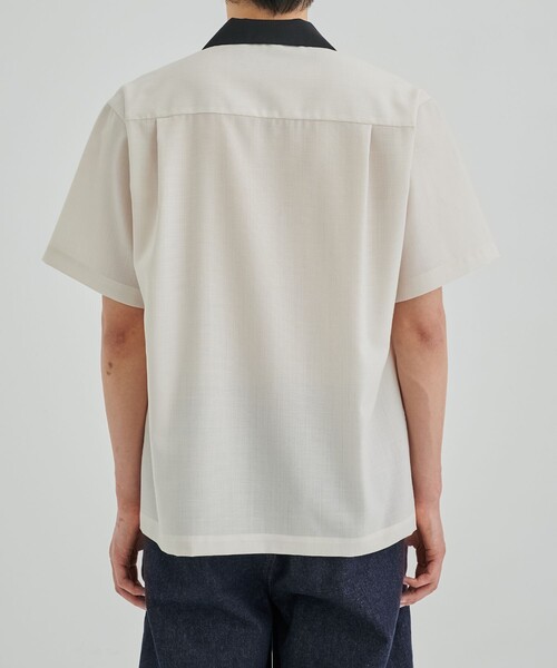 UNITED TOKYO（ユナイテッドトウキョウ）の「SUMMER WOOL オープンカラーシャツ　接触冷感｜防シワ｜防臭性（シャツ/ブラウス・メンズ・オフホワイト/ブラック/ダークグレー/グレイッシュベージュ・1/2）」の17枚目の写真