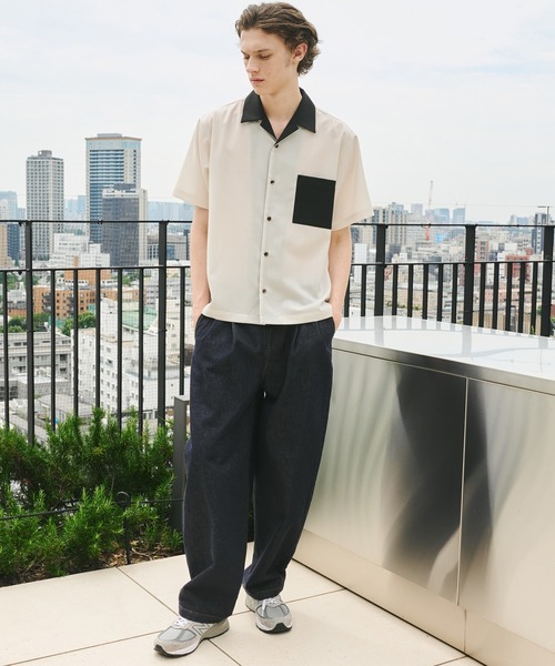 UNITED TOKYO(ユナイテッドトウキョウ)の「【防臭冷感】SUMMER WOOL オープンカラーシャツ 接触冷感|防シワ|防臭性|夏服|吸湿性(シャツ/ブラウス・メンズ・オフホワイト/ブラック/ダークグレー/グレイッシュベージュ・1/2)」の15枚目の写真