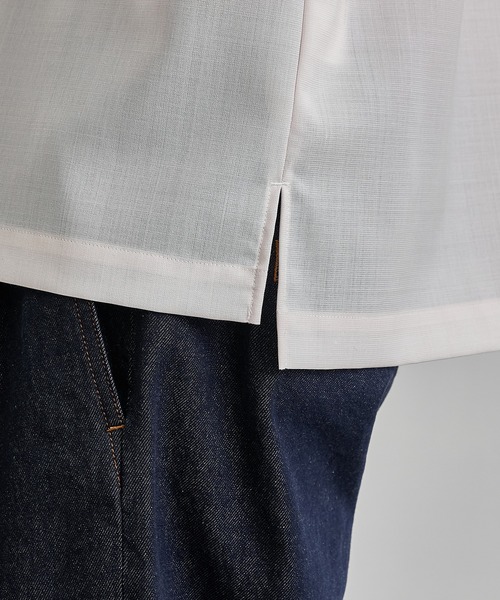 UNITED TOKYO(ユナイテッドトウキョウ)の「【防臭冷感】SUMMER WOOL オープンカラーシャツ 接触冷感|防シワ|防臭性|夏服|吸湿性(シャツ/ブラウス・メンズ・オフホワイト/ブラック/ダークグレー/グレイッシュベージュ・1/2)」の20枚目の写真