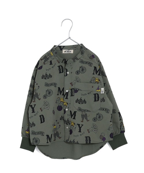 MAKE YOUR DAY（メイクユアデイ）の「総柄バンドカラー長袖シャツ■150.160cm（シャツ/ブラウス・キッズ・オリーブ/アイボリー/ブラック/ベージュ・150/160）」の4枚目の写真