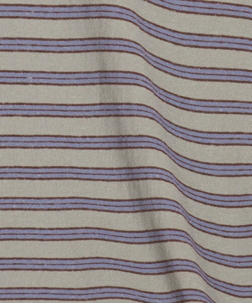 6（ロク）の「＜6(ROKU)＞コットン ボーダー ラガー（Tシャツ/カットソー・レディース・ライトグレー/オレンジ・FREE）」の18枚目の写真