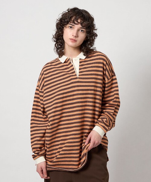 roku 6 ロク　ボーダー　トップス　カットソー 6(ROKU)＞コットン ボーダー ラガー（Tシャツ/カットソー）｜6