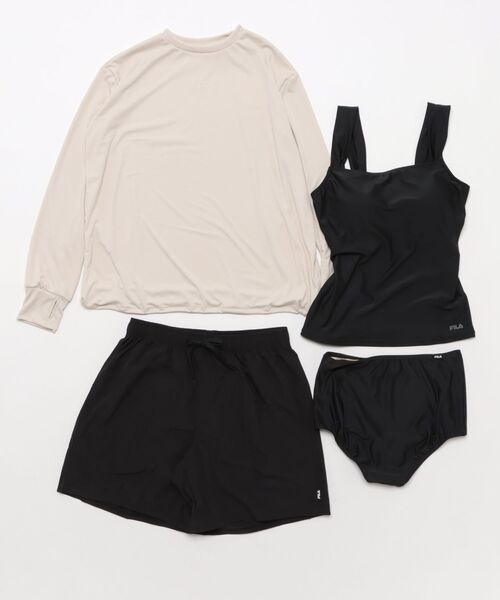 FILA(フィラ)の「ラッシュガード付き 4点セット水着(水着・レディース・ホワイト/ブラック/ブルー/ベージュ/ブラウン・LARGE/X-LARGE/XX-LARGE/MEDIUM)」の9枚目の写真
