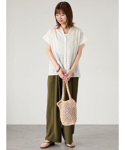 Lugnoncure（ルノンキュール）の「シフリー刺繍前開きブラウス（シャツ/ブラウス・レディース・ラベンダー/オフホワイト/チャコールグレー/ブラック・F）」の10枚目の写真