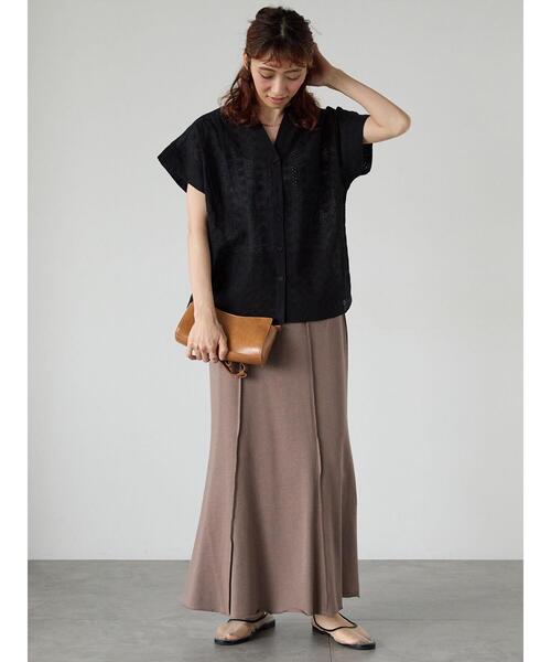 Lugnoncure（ルノンキュール）の「シフリー刺繍前開きブラウス（シャツ/ブラウス・レディース・ラベンダー/オフホワイト/チャコールグレー/ブラック・F）」の20枚目の写真