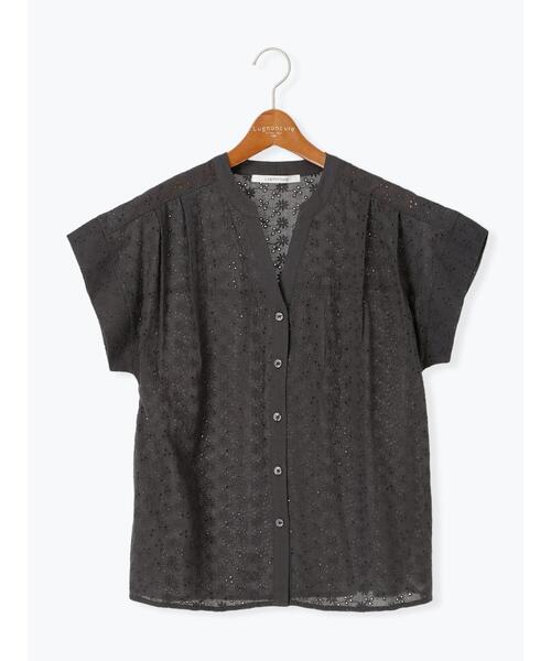 Lugnoncure（ルノンキュール）の「シフリー刺繍前開きブラウス（シャツ/ブラウス・レディース・ラベンダー/オフホワイト/チャコールグレー/ブラック・F）」の17枚目の写真