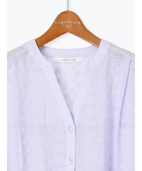 Lugnoncure（ルノンキュール）の「シフリー刺繍前開きブラウス（シャツ/ブラウス・レディース・ラベンダー/オフホワイト/チャコールグレー/ブラック・F）」の20枚目の写真