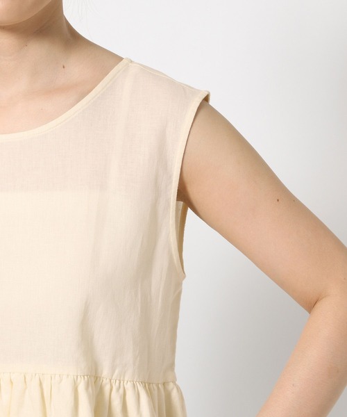 LOWRYS FARM(ローリーズファーム)の「ペプラムチュニックノースリーブ 573101(Tシャツ/カットソー・レディース・オレンジ/ブラック/アイボリー・FREE)」の11枚目の写真