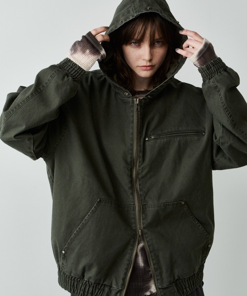AIVER（アイバー）の「AIVER　ダックパーカーブルゾン（ブルゾン・メンズ・カーキ/ブラック/グレー・LARGE/MEDIUM/SMALL）」の3枚目の写真