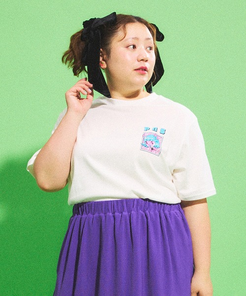 PUNYUS（プニュズ）の「Cat Girl Tシャツ（Tシャツ/カットソー・レディース・ホワイト/ピンク/スミクロ・1/2/4/3）」の22枚目の写真