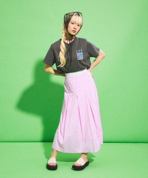 PUNYUS(プニュズ)の「Cat Girl Tシャツ(Tシャツ/カットソー・レディース・ホワイト/ピンク/スミクロ・1/2/4/3)」の16枚目の写真