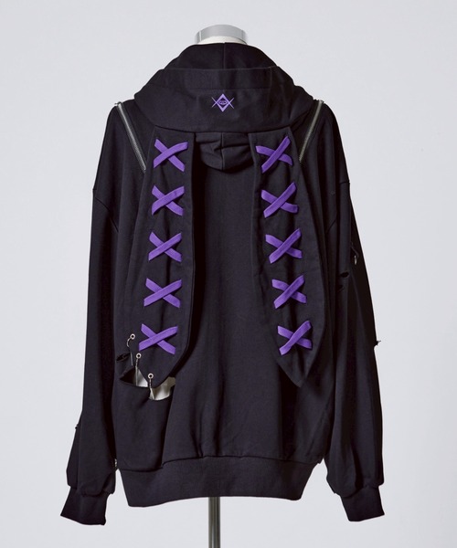 REFLEM レフレム　パーカー REFLEM パーカー 「REFLEM/レフレム」スタッズうさ耳ZIPパーカー