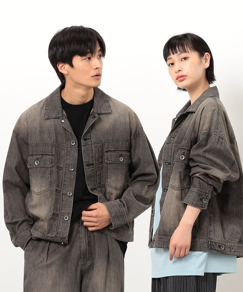 Purple&Yellow（パープルアンドイエロー）の「ライトオンスデニムＧジャン（ブルゾン・メンズ・ブラック/グレー系・SMALL/MEDIUM/LARGE）」の2枚目の写真