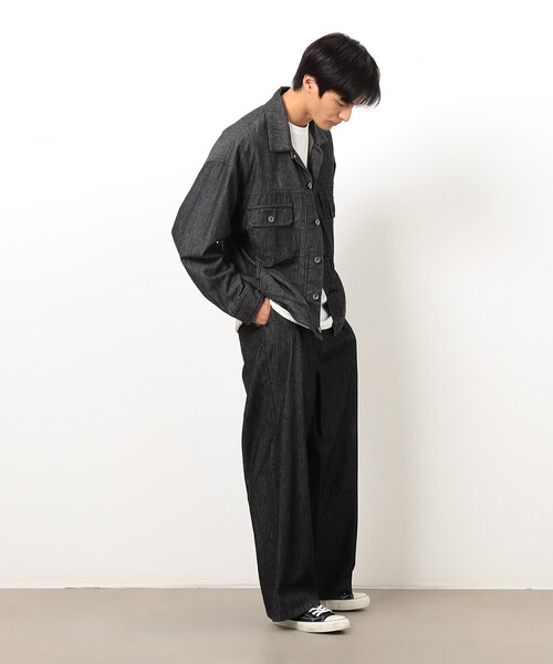 Purple&Yellow（パープルアンドイエロー）の「ライトオンスデニムＧジャン（ブルゾン・メンズ・ブラック/グレー系・SMALL/MEDIUM/LARGE）」の7枚目の写真