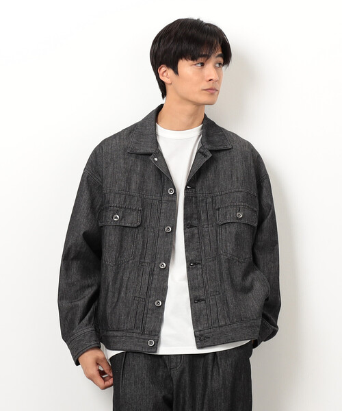 Purple&Yellow（パープルアンドイエロー）の「ライトオンスデニムＧジャン（ブルゾン・メンズ・ブラック/グレー系・SMALL/MEDIUM/LARGE）」の9枚目の写真