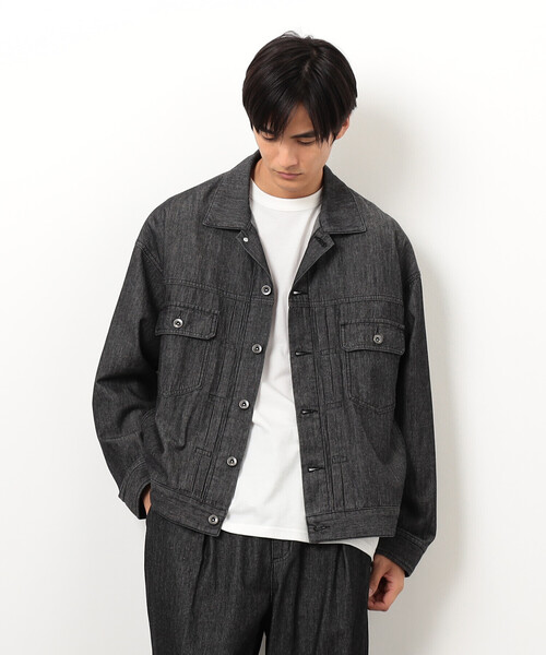 Purple&Yellow（パープルアンドイエロー）の「ライトオンスデニムＧジャン（ブルゾン・メンズ・ブラック/グレー系・SMALL/MEDIUM/LARGE）」の10枚目の写真