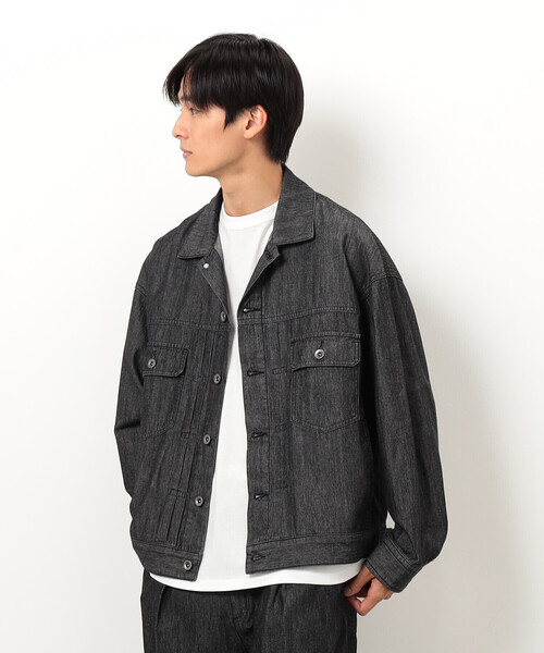 Purple&Yellow（パープルアンドイエロー）の「ライトオンスデニムＧジャン（ブルゾン・メンズ・ブラック/グレー系・SMALL/MEDIUM/LARGE）」の11枚目の写真