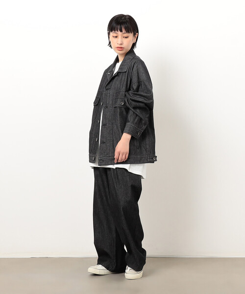 Purple&Yellow（パープルアンドイエロー）の「ライトオンスデニムＧジャン（ブルゾン・メンズ・ブラック/グレー系・SMALL/MEDIUM/LARGE）」の12枚目の写真