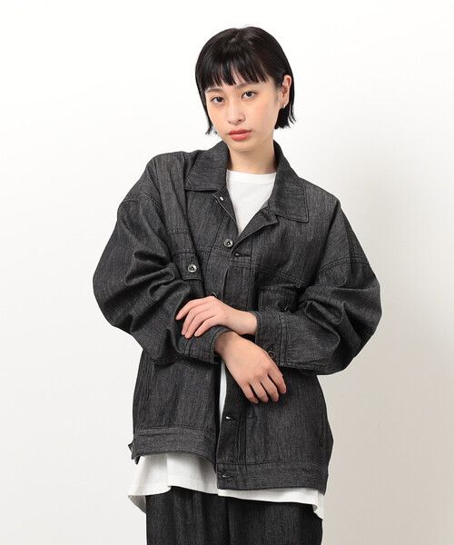 Purple&Yellow（パープルアンドイエロー）の「ライトオンスデニムＧジャン（ブルゾン・メンズ・ブラック/グレー系・SMALL/MEDIUM/LARGE）」の14枚目の写真