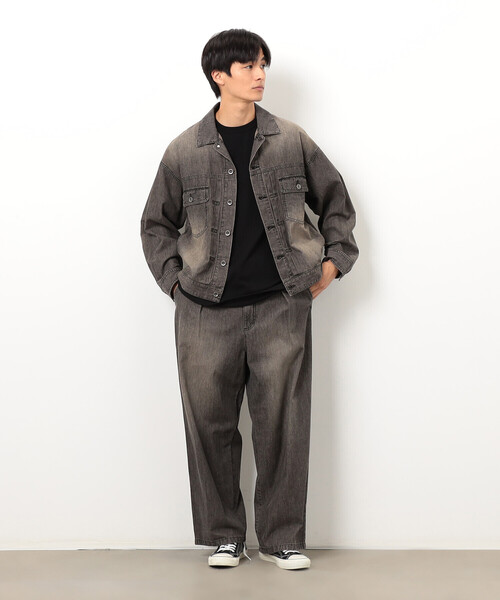 Purple&Yellow（パープルアンドイエロー）の「ライトオンスデニムＧジャン（ブルゾン・メンズ・ブラック/グレー系・SMALL/MEDIUM/LARGE）」の16枚目の写真