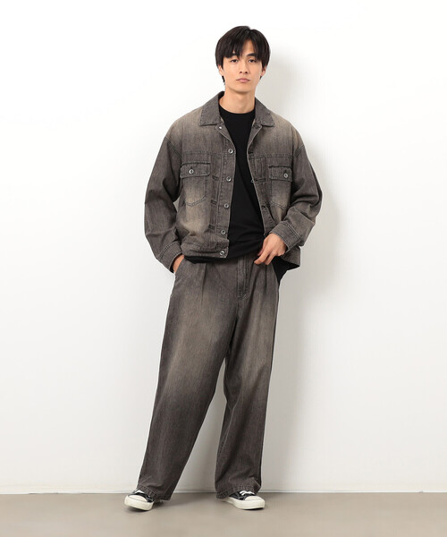 Purple&Yellow（パープルアンドイエロー）の「ライトオンスデニムＧジャン（ブルゾン・メンズ・ブラック/グレー系・SMALL/MEDIUM/LARGE）」の17枚目の写真