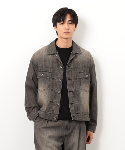 Purple&Yellow（パープルアンドイエロー）の「ライトオンスデニムＧジャン（ブルゾン・メンズ・ブラック/グレー系・SMALL/MEDIUM/LARGE）」の18枚目の写真