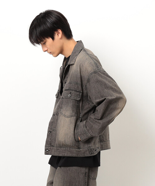 Purple&Yellow（パープルアンドイエロー）の「ライトオンスデニムＧジャン（ブルゾン・メンズ・ブラック/グレー系・SMALL/MEDIUM/LARGE）」の20枚目の写真