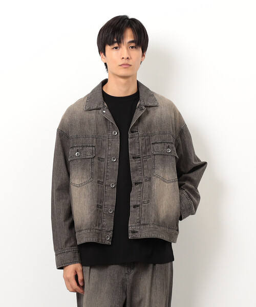 Purple&Yellow（パープルアンドイエロー）の「ライトオンスデニムＧジャン（ブルゾン・メンズ・ブラック/グレー系・SMALL/MEDIUM/LARGE）」の21枚目の写真