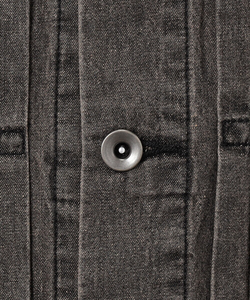 Purple&Yellow（パープルアンドイエロー）の「ライトオンスデニムＧジャン（ブルゾン・メンズ・ブラック/グレー系・SMALL/MEDIUM/LARGE）」の3枚目の写真