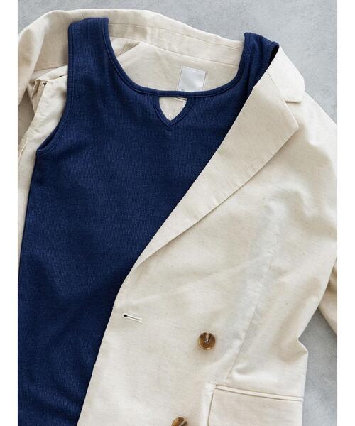 Te chichi（テチチ）の「前後2WAYテレコタンクトップ（タンクトップ・レディース・ブラック/シルバー/チャコールグレー/ブラウン/ネイビー・F）」の5枚目の写真