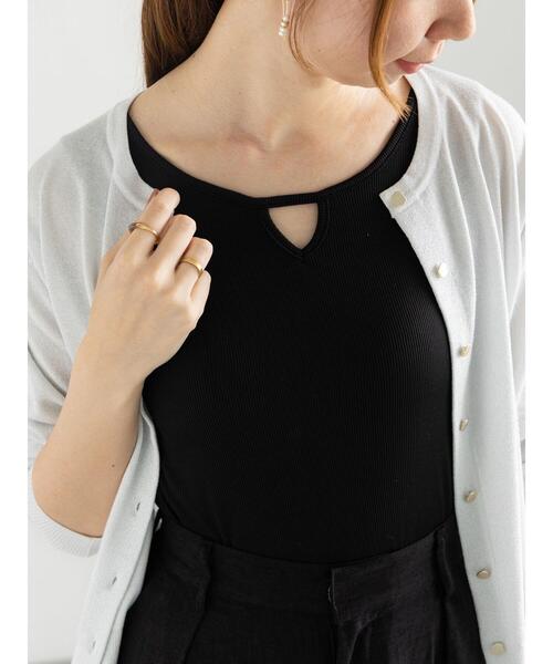 Te chichi（テチチ）の「前後2WAYテレコタンクトップ（タンクトップ・レディース・ブラック/シルバー/チャコールグレー/ブラウン/ネイビー・F）」の2枚目の写真