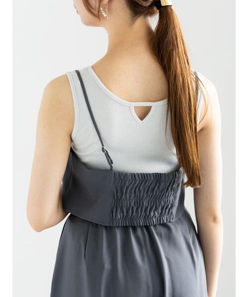 Te chichi（テチチ）の「前後2WAYテレコタンクトップ（タンクトップ・レディース・ブラック/シルバー/チャコールグレー/ブラウン/ネイビー・F）」の9枚目の写真