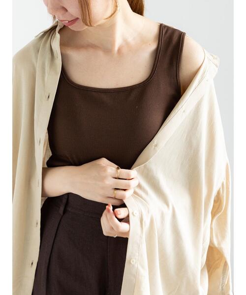 Te chichi（テチチ）の「前後2WAYテレコタンクトップ（タンクトップ・レディース・ブラック/シルバー/チャコールグレー/ブラウン/ネイビー・F）」の15枚目の写真