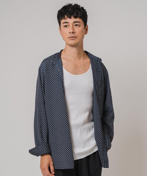 EDIFICE（エディフィス）の「パターンデシンスタンドカラーシャツ（シャツ/ブラウス・メンズ・ブラック/ブラックミックス/ホワイト/ネイビー・SMALL/MEDIUM/LARGE）」の20枚目の写真