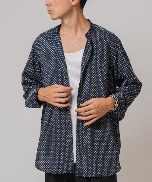 EDIFICE（エディフィス）の「パターンデシンスタンドカラーシャツ（シャツ/ブラウス・メンズ・ブラック/ブラックミックス/ホワイト/ネイビー・SMALL/MEDIUM/LARGE）」の22枚目の写真