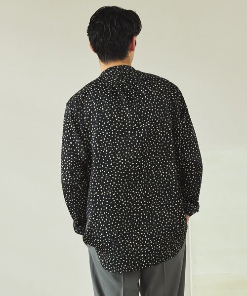 EDIFICE（エディフィス）の「パターンデシンスタンドカラーシャツ（シャツ/ブラウス・メンズ・ブラック/ブラックミックス/ホワイト/ネイビー・SMALL/MEDIUM/LARGE）」の11枚目の写真