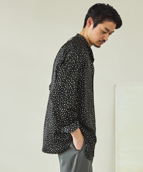 EDIFICE（エディフィス）の「パターンデシンスタンドカラーシャツ（シャツ/ブラウス・メンズ・ブラック/ブラックミックス/ホワイト/ネイビー・SMALL/MEDIUM/LARGE）」の12枚目の写真