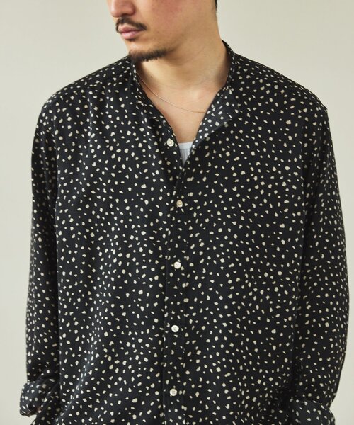EDIFICE（エディフィス）の「パターンデシンスタンドカラーシャツ（シャツ/ブラウス・メンズ・ブラック/ブラックミックス/ホワイト/ネイビー・SMALL/MEDIUM/LARGE）」の13枚目の写真