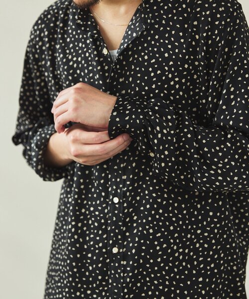 EDIFICE（エディフィス）の「パターンデシンスタンドカラーシャツ（シャツ/ブラウス・メンズ・ブラック/ブラックミックス/ホワイト/ネイビー・SMALL/MEDIUM/LARGE）」の14枚目の写真