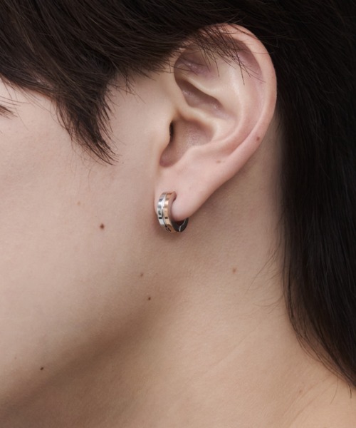 セール】【 金属アレルギー対応 】ラインフープイヤリング サージカル