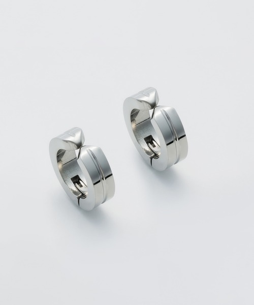 WYZ surgical stainless(ダブリューワイジィーサージカルステンレス)の「【 金属アレルギー対応 】ラインフープイヤリング サージカルステンレス(両耳用)(イヤリング・メンズ・シルバー/ゴールド/ブルー・FREE)」の10枚目の写真