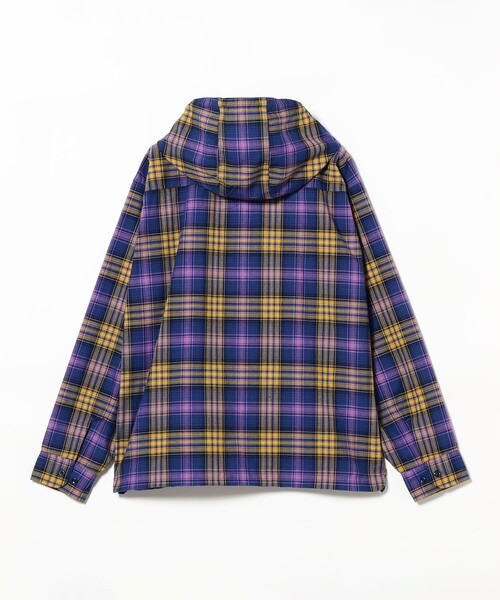 BEAMS（ビームス）の「ワイドフィット リフレクター チェック フードシャツ（シャツ/ブラウス・メンズ・ネイビー/イエロー・S/M/L/XL）」の15枚目の写真