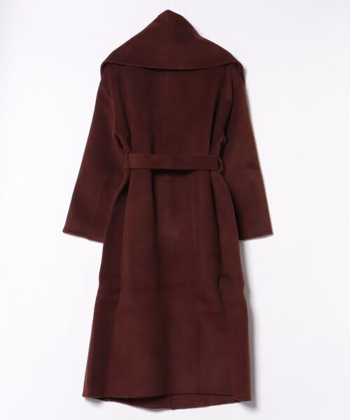 LAULEN(ローレン)の「2way cashmere belted coat /2wayカシミアベルト付きロングコート(ノーカラーコート・レディース・ブラウン・FREE)」の21枚目の写真